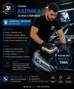 Radnik u Autoperionici i Detailing Centru