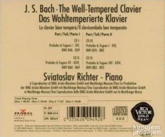 Richter, Svjatoslav/Bach:Well Tempered Clavier(4cd)