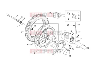 AP8201230 - Brzinometar Aprilia AF1