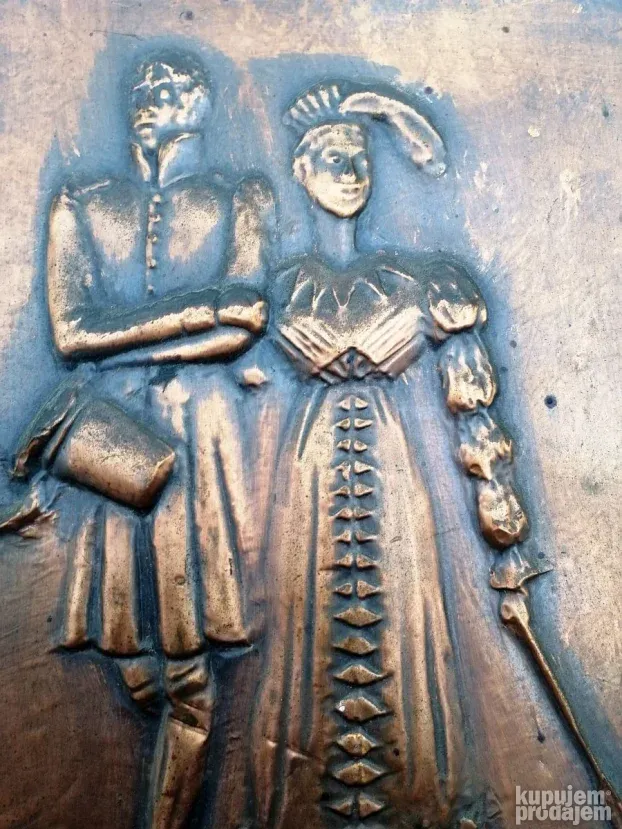 Vintage BAKARNI Nemački reljef Mid-century modern