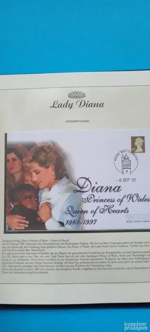 Lady Diana album sa markicama i računima