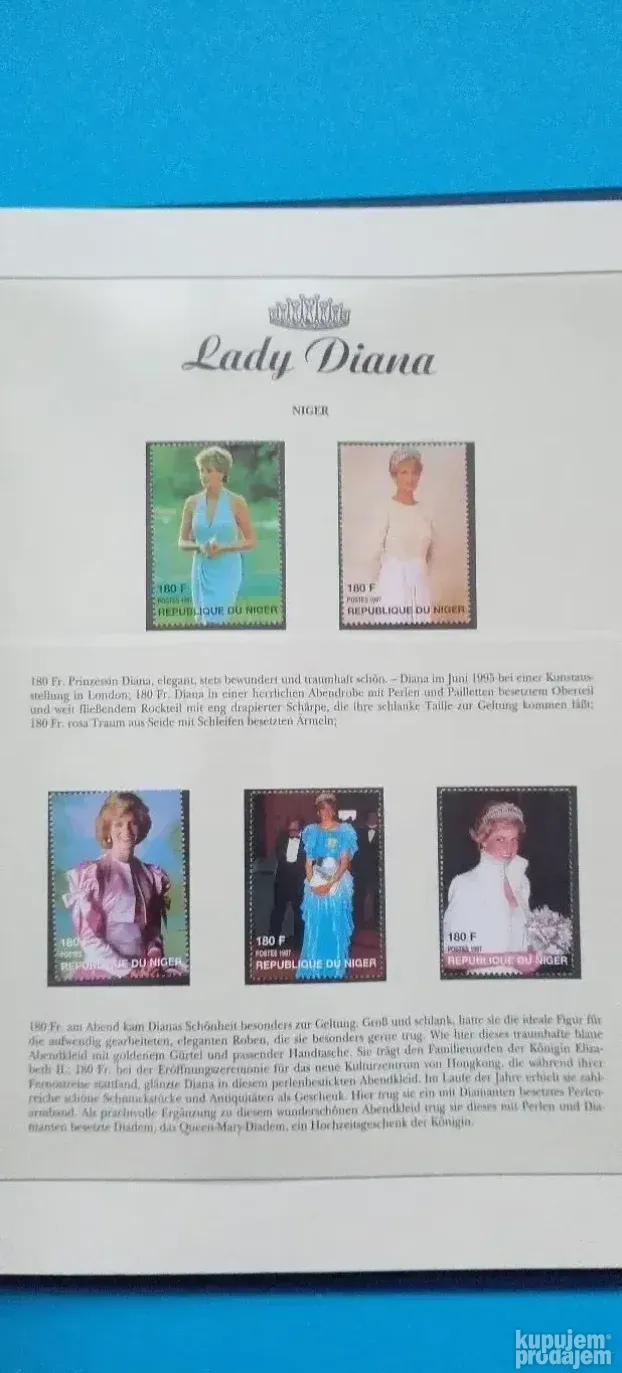Lady Diana album sa markicama i računima