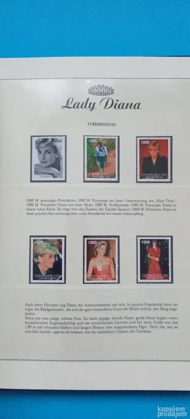 Lady Diana album sa markicama i računima