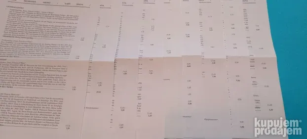 Lady Diana album sa markicama i računima