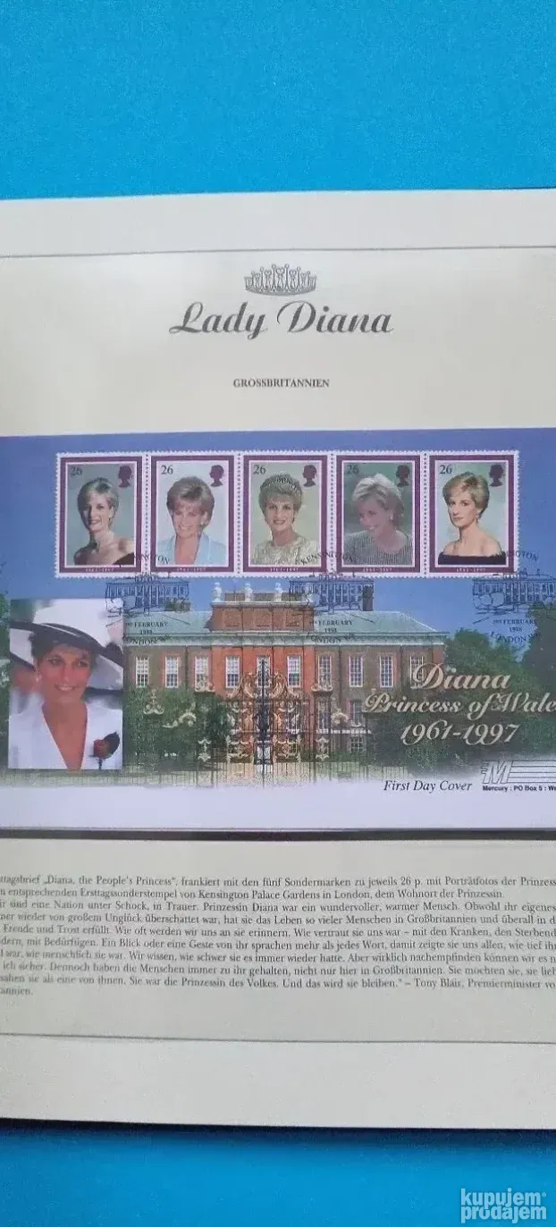Lady Diana album sa markicama i računima