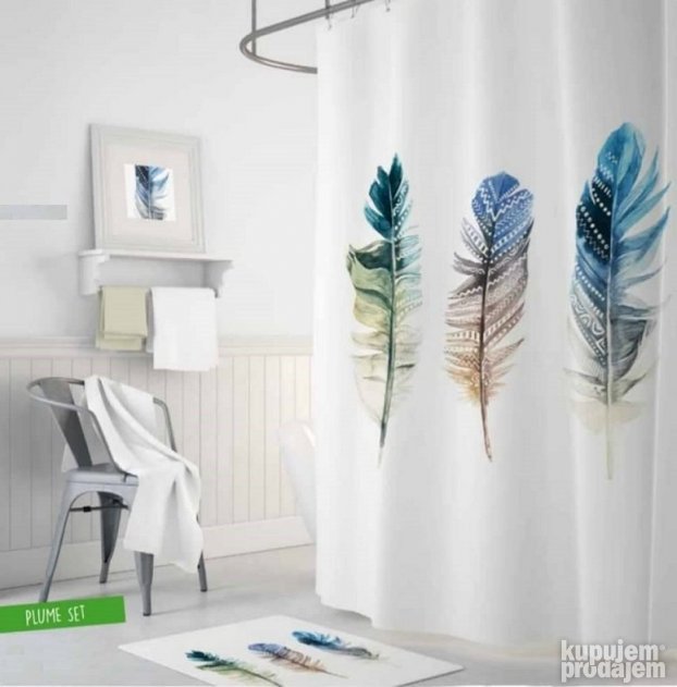 Zavesa za kupatilo + otirac Tropik HOME 3D DIGITAL (novo )