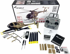 RC Helikopter Amewi 25336 AFX MD500E Military Brushless