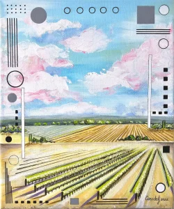 Vinograd - akril na platnu 30x25cm