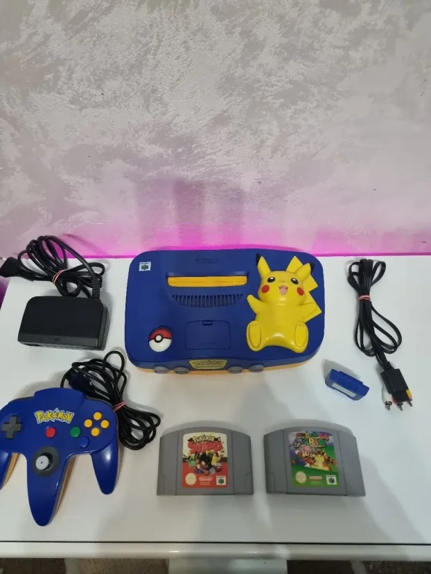 Nintendo N64 Pokemon Edicija Retko + 2 Igre Pokemon + Mario