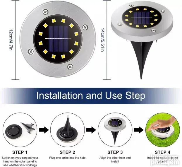 Solarne LED lampe DISK lampe SOLARNE lampe LAMPE