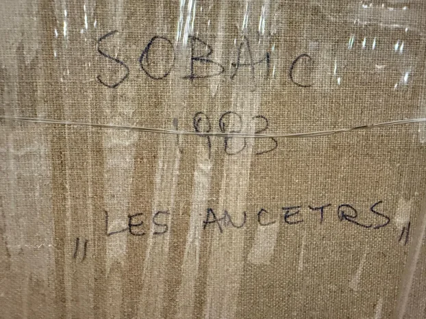 Miloš Šobajić - "Les Ancetres" 1983. (100x80cm)