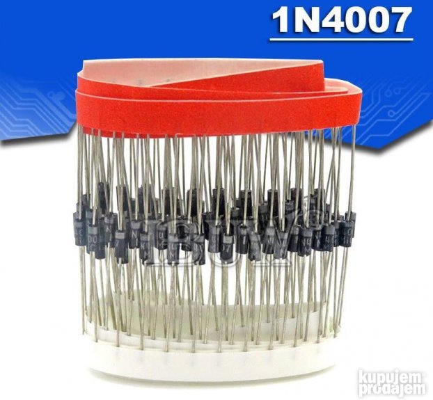 Dioda 1N4007 1A 1000V (10 komada) - KupujemProdajem