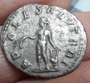 Roman silver Coin, Trebonianus Gallus, Antoninianus, 251-253