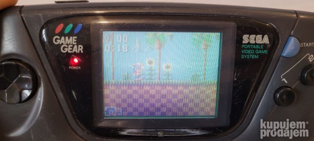 Sega Game Gear Konzola + Sonic Hedgehog igrica