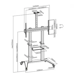 ROLINE LCD/TV holder console 17.03.1263-1 black,poruka u dm