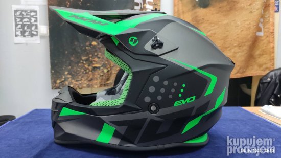 Kaciga Nox cross 633 Evo titanium/zelena