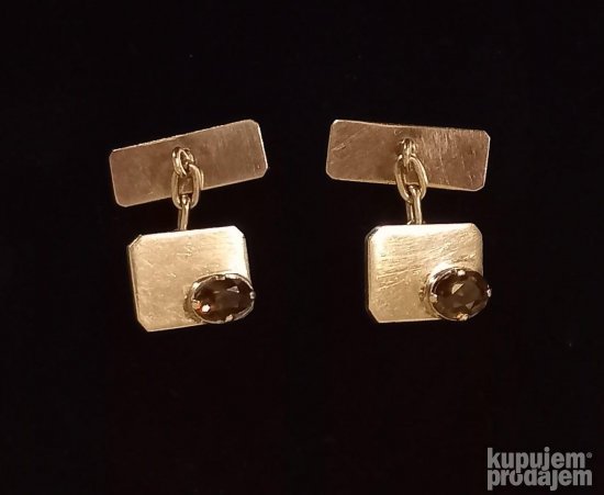 Antikvarne stare Srebrne manzetne Unisex, sa Citrinom