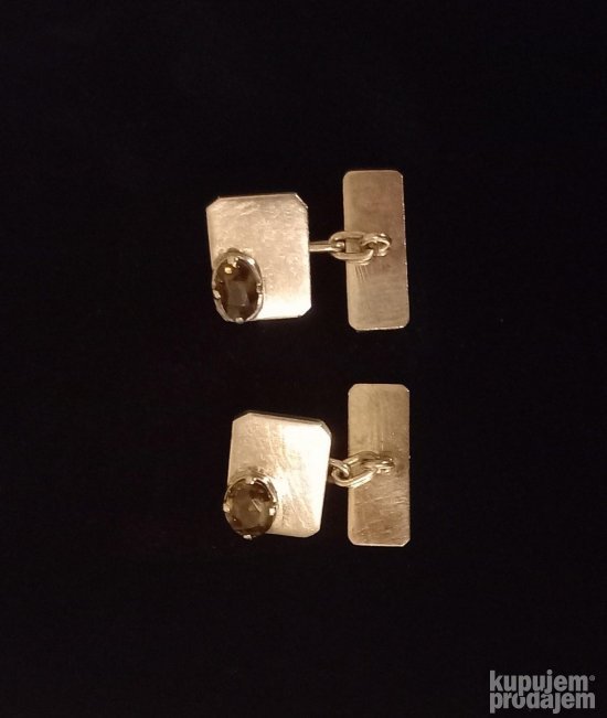 Antikvarne stare Srebrne manzetne Unisex, sa Citrinom