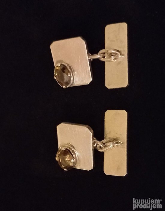 Antikvarne stare Srebrne manzetne Unisex, sa Citrinom