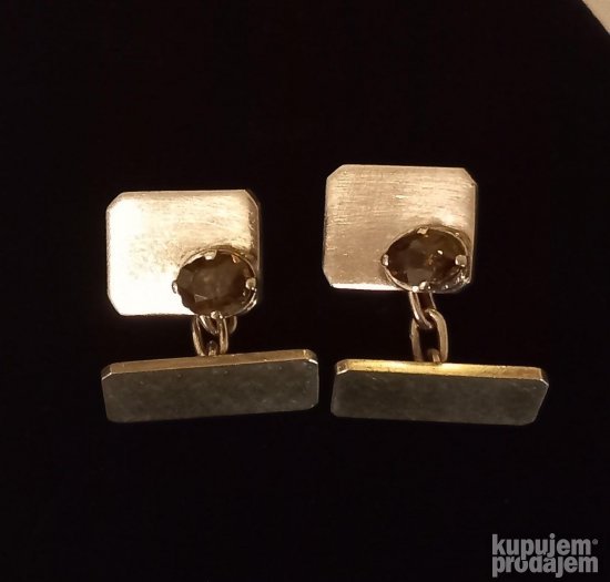 Antikvarne stare Srebrne manzetne Unisex, sa Citrinom