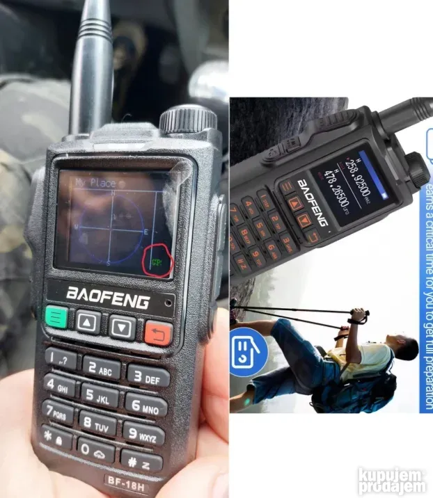 Radio stanica toki voki BaofengBF18hJEDINI SA GPS LOCIRA VAS