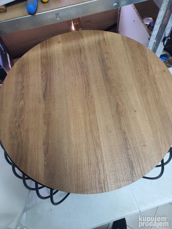 Klub sto metal drvo od Manga 60cm - M2 kollektion