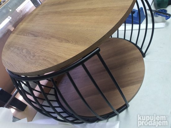Klub sto metal drvo od Manga 60cm - M2 kollektion