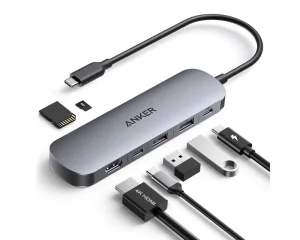 ANKER Nano USB-C Hub 7u1 sivi