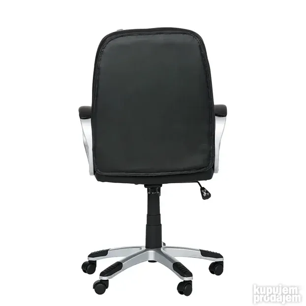 Steve II kanc. stolica, vešt.koža,crna, 65x101-110.5x66 cm