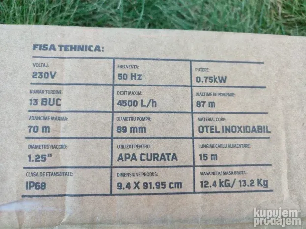 MF-PS1011-G01 Pumpa Raketa MICUL FERMIER 0,75kW