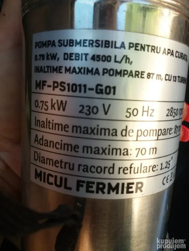 MF-PS1011-G01 Pumpa Raketa MICUL FERMIER 0,75kW