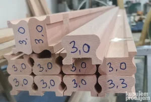 Rukohvati, drveni, gelenderi