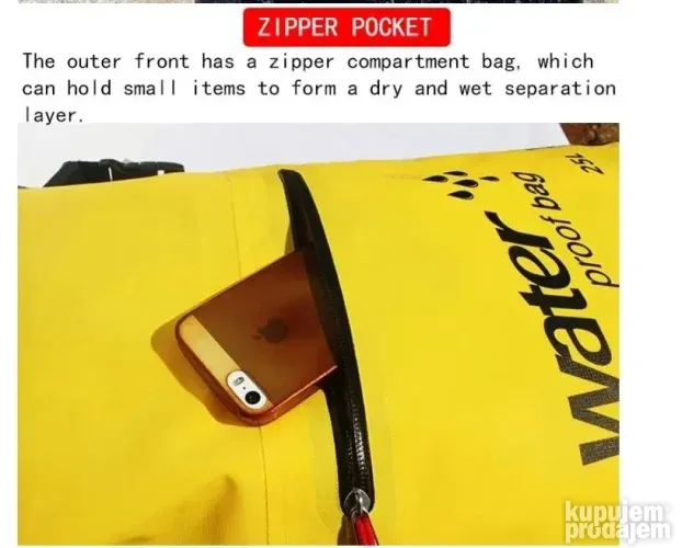 Vodootporna torba 25L ranac vodu camac kajak planinarenje c