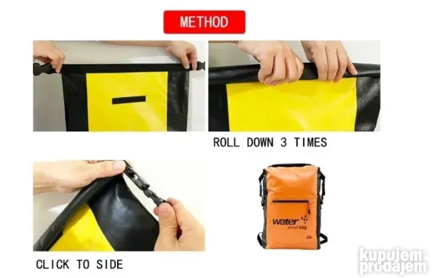 Vodootporna torba 25L ranac vodu camac kajak planinarenje c