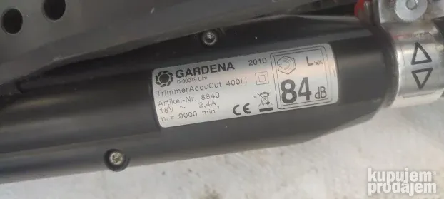aku.trimer za travu gardena 8840 18v.400li