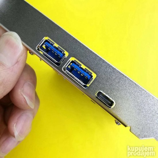 PCI-E x1 kartica sa 2x USB 3.0, 1x USB-C portovima pcie usbc