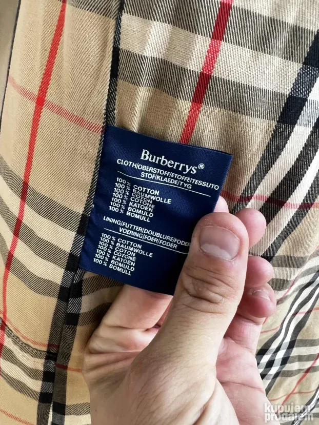 BURBERRY Muski mantil Trench kaput ORIGINAL Vel 56 Reg