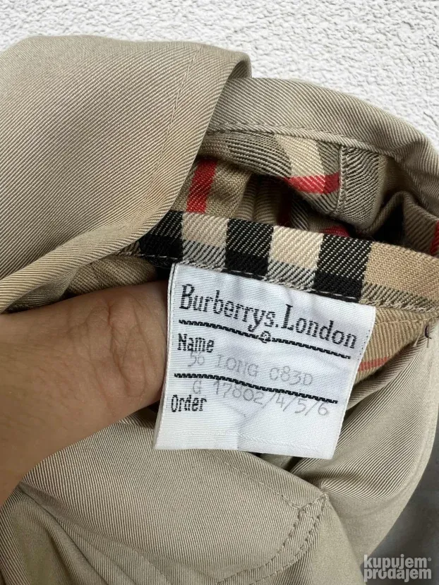 BURBERRY Muski mantil Trench kaput ORIGINAL Vel 56 Reg