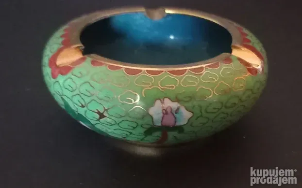 Stara Kloazon pepeljara, zelena, Nekoriscena