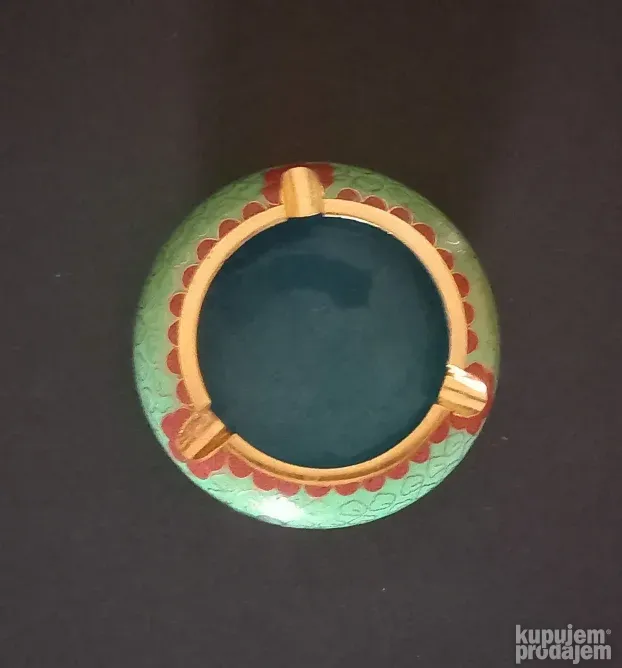 Stara Kloazon pepeljara, zelena, Nekoriscena