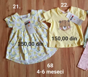 Nova haljinica i majica za devojcice (vel.68) 4-6 meseci