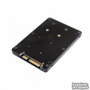 mSATA fioka na 2.5" SATA za ugradnju mSATA SSD u laptop