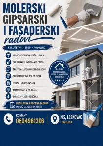 Molersko,gipsarski i fasaderski radovi
