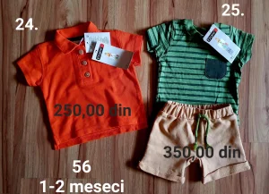 Majica za bebe sa kragnom veličina 56 (1 i 2 meseca)