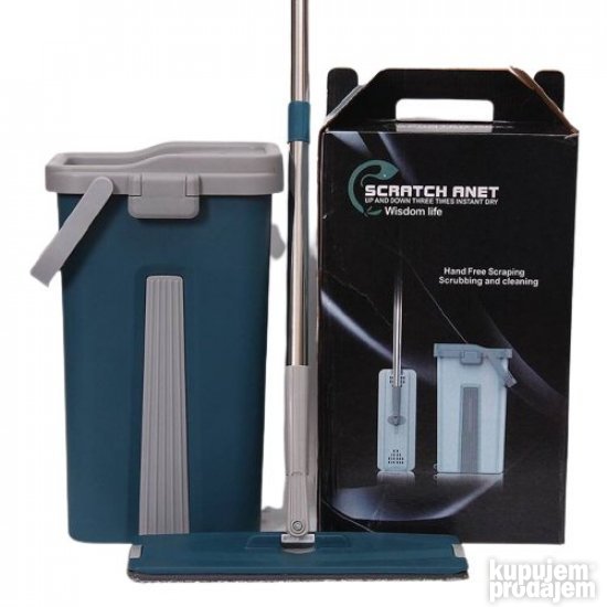 Flat Mop - Čarobni DŽOGER Za Čišćenje PODOVA Sa KANTOM