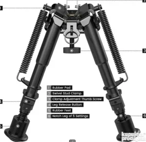 Taktička puška dvonožac 6/9/27 stalak za pusku optika-Taktič
