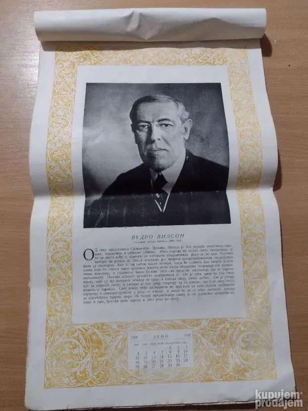 Stari kalendar heroji celoga sveta 1928g