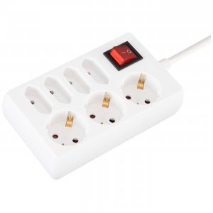Home Produžni Kabel,3+4 Utičnice,1.0Mm2,1.5 Met,Beli NV 17