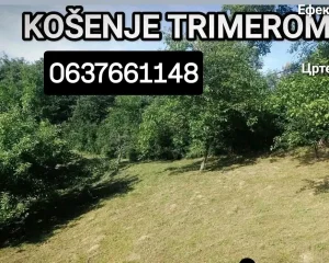 Košenje i redovno održavanje trimerom, dvorišta, placeva, vi