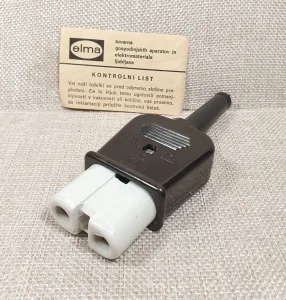 Bakelitni keramički utikač za stare lampe, pegle, rešoe NOVO